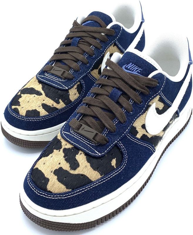 Nike - Air Force 1 '07 - Sneakers - Blauw - Textiel - Dierenprints