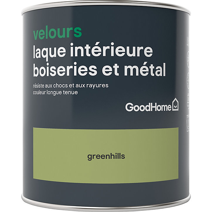 Laque boiseries et métal GoodHome Greenhills Velours 0,75L
