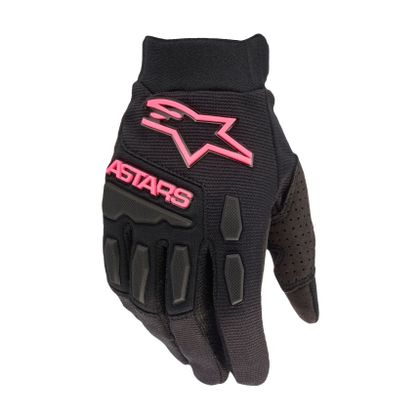 Gants cross Alpinestars STELLA FULL BORE - BLACK PINK FLUO 2023 - Noir / Rose