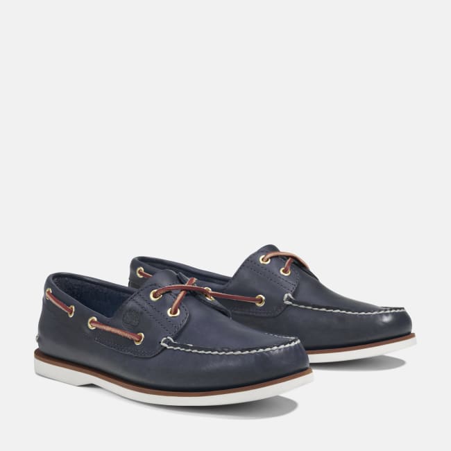 Scarpa da Barca Classic Two-Eye da Uomo in blu