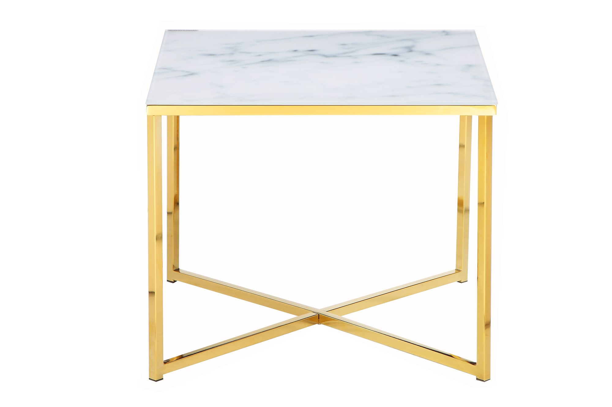 Beistelltisch Silber 55x55 cm Wohnzimmertisch Couchtisch Sofatisch Glastisch