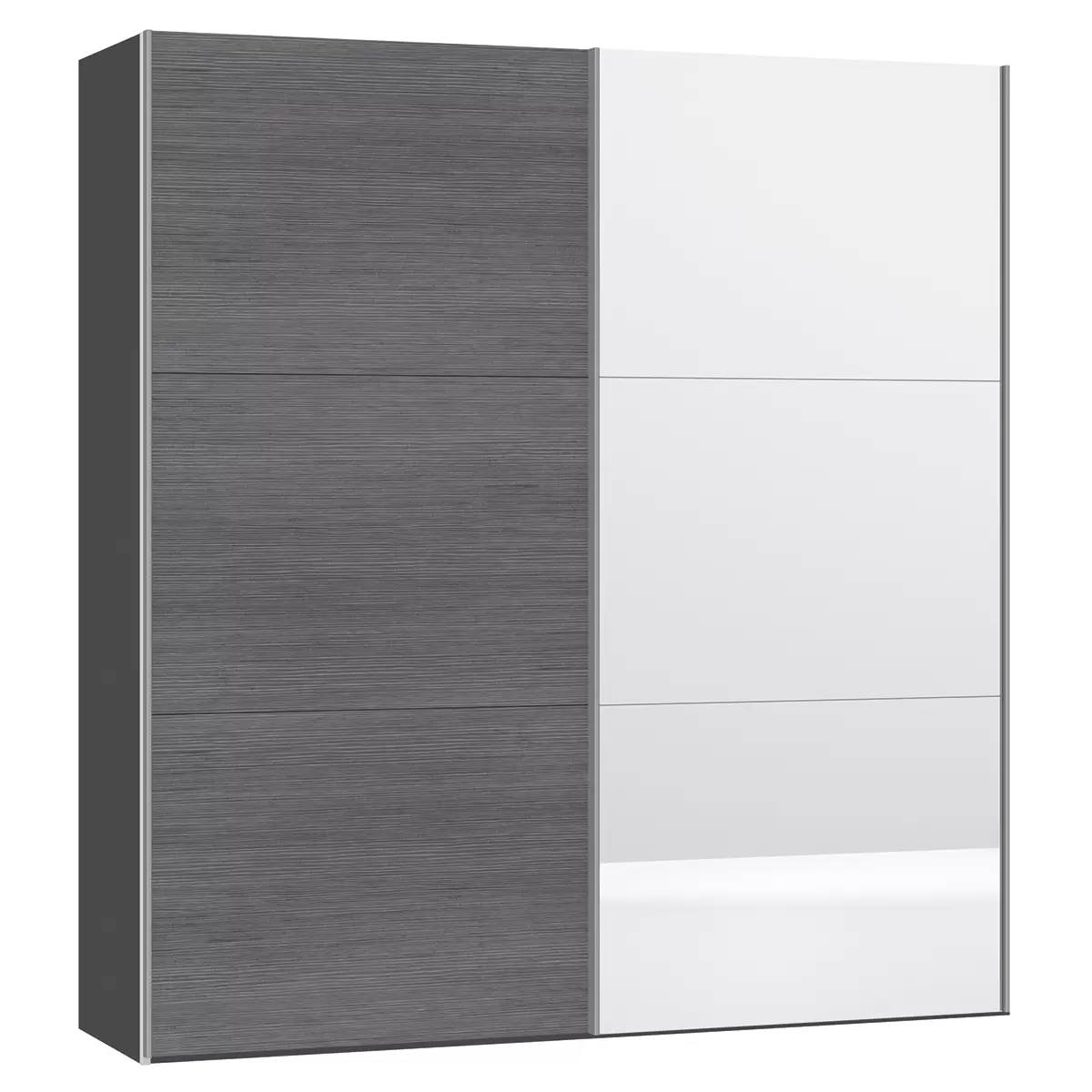 Schwebetürenschrank 2-trg. Montreux anthrazit,schwarz