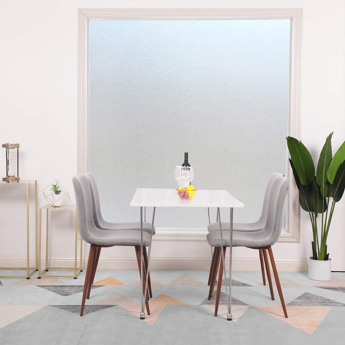 (45x200cm) Matte Deko Fensterfolie Statische Sichtschutz Folie Blickdicht (Anti-UV)