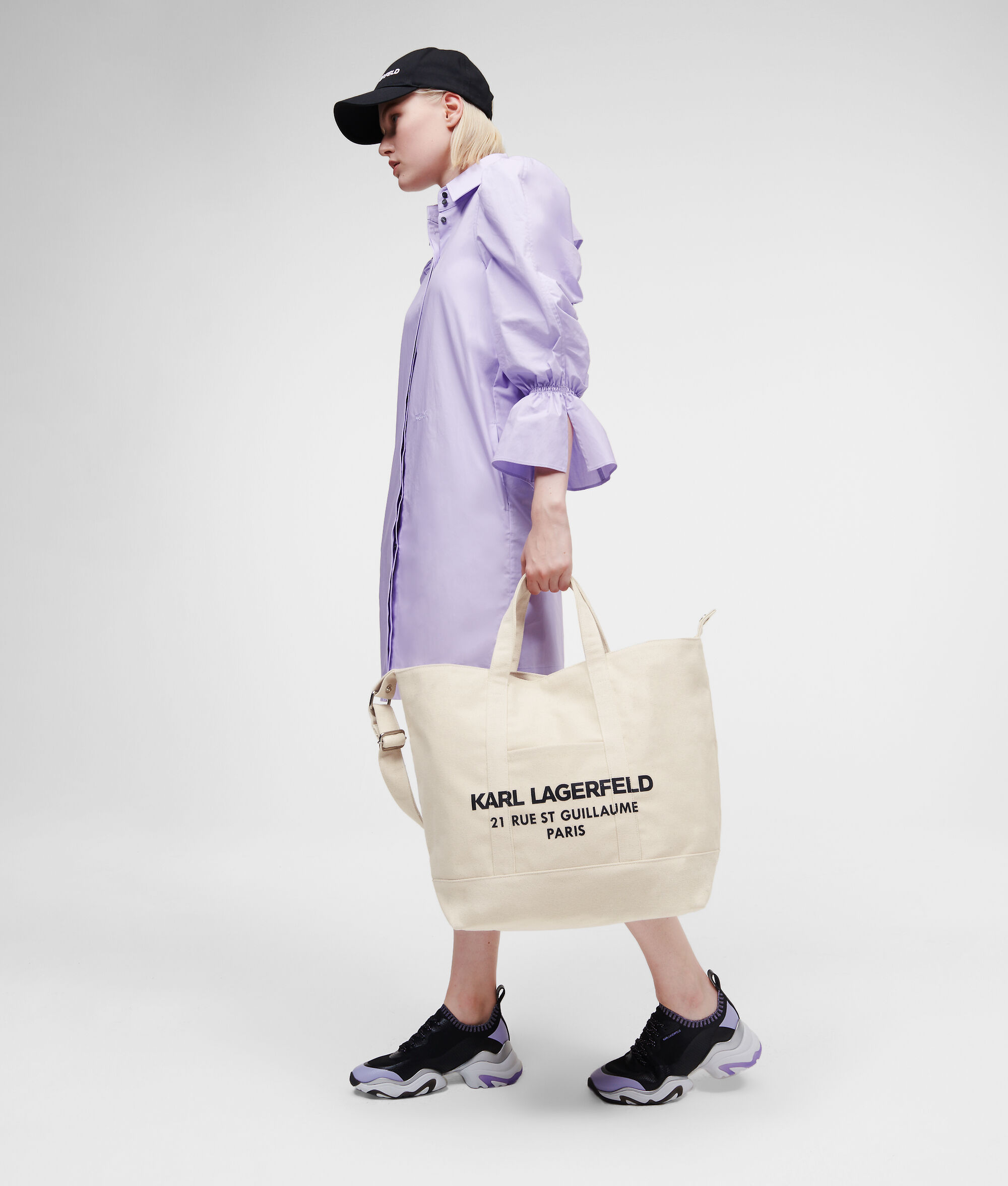 SAC SHOPPER EN TOILE RUE ST-GUILLAUME EXTRA-LARGE