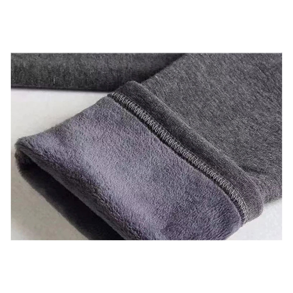 (Gr. M) 2in1 Warme Damen Winter Leggings / Rock Plüsch gefüttert - Grau / Style 2