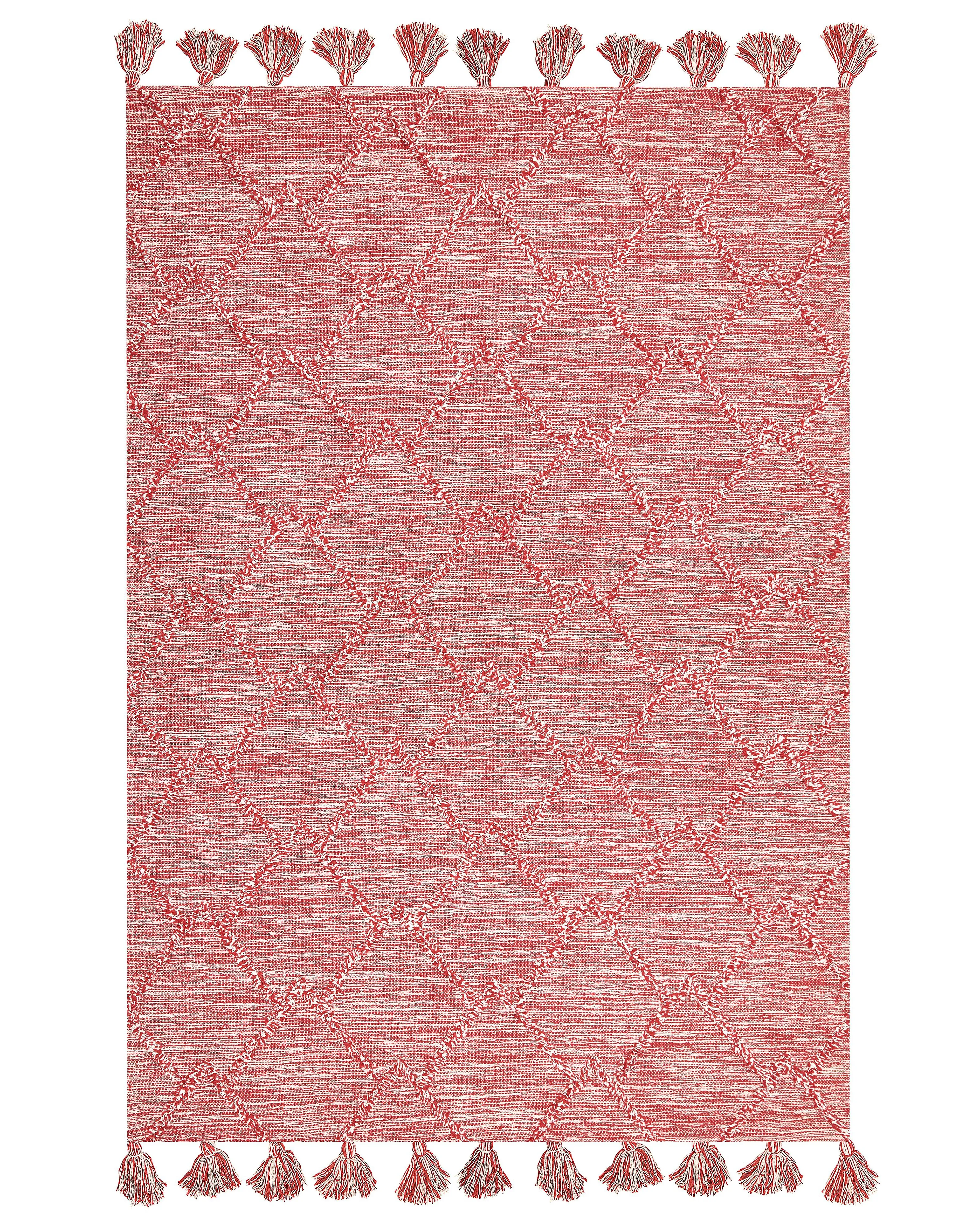 Vloerkleed NIGDE Rood 160 x 230 cm Katoen