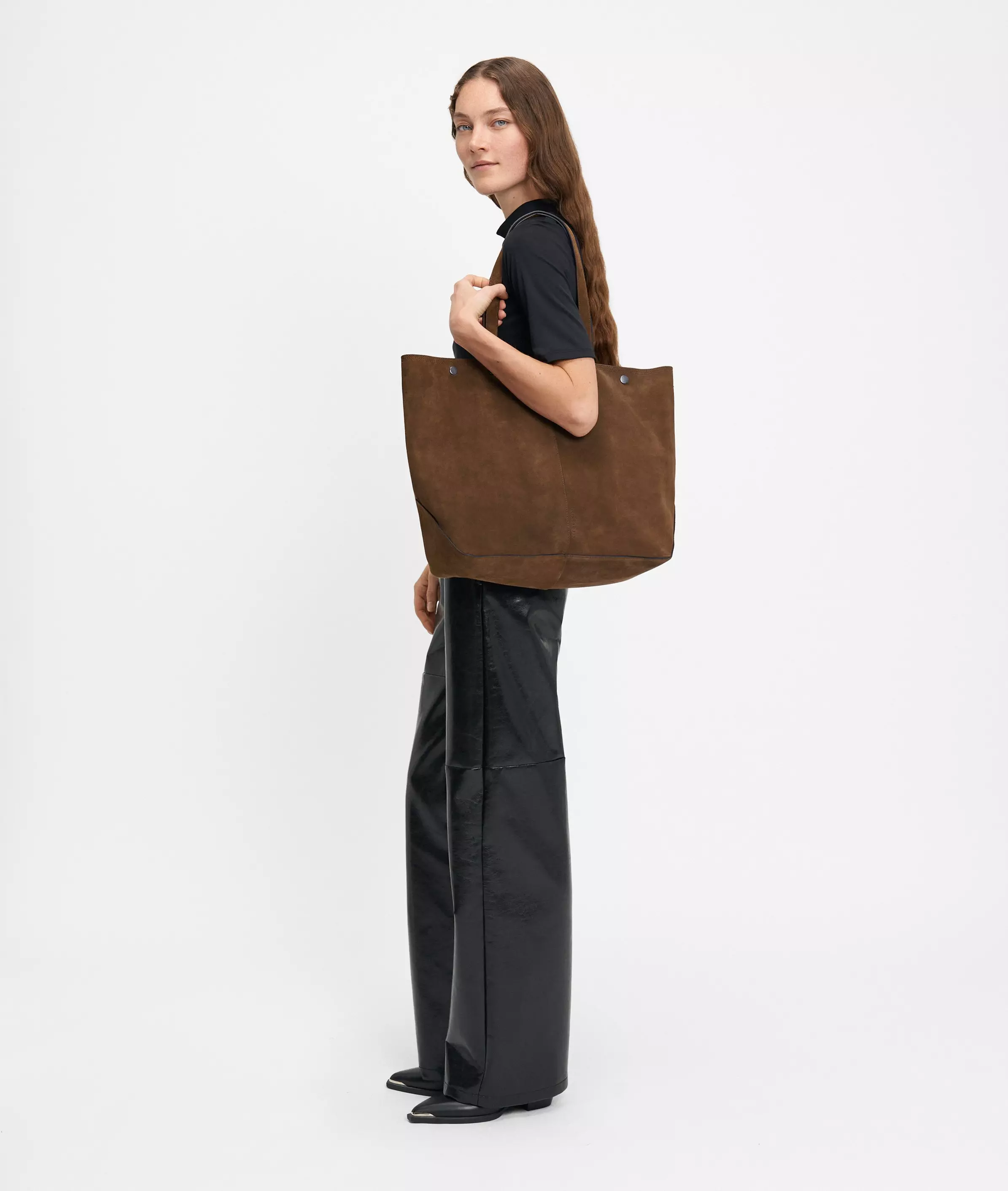 Rive Shopper L Large shopper made from soft suede