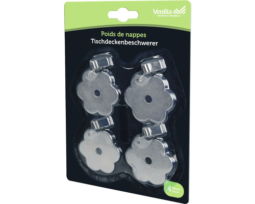 Tafelkleedgewichten met bloemen, 4 stuks.