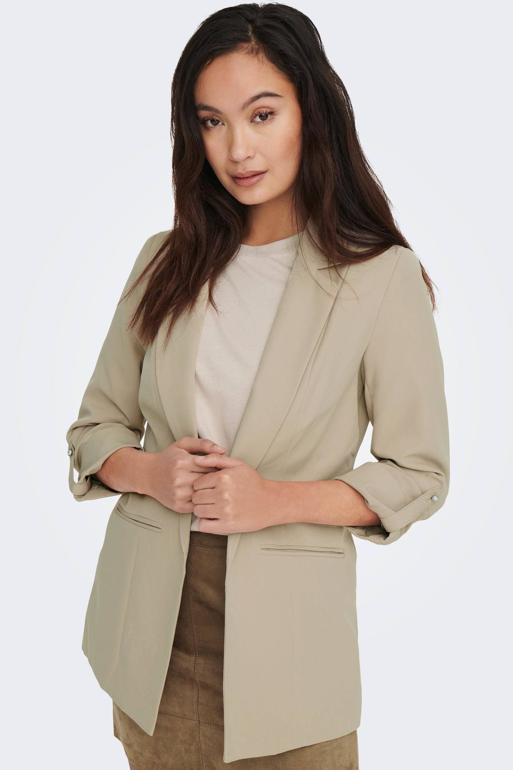 ONLY getailleerde blazer ONLKAYLE ecru