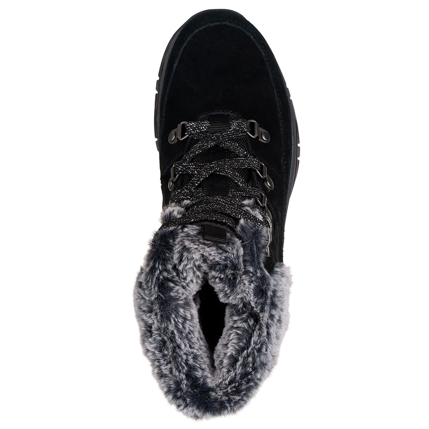 SKECHERS Schnürstiefel für Damen aus Veloursmaterial