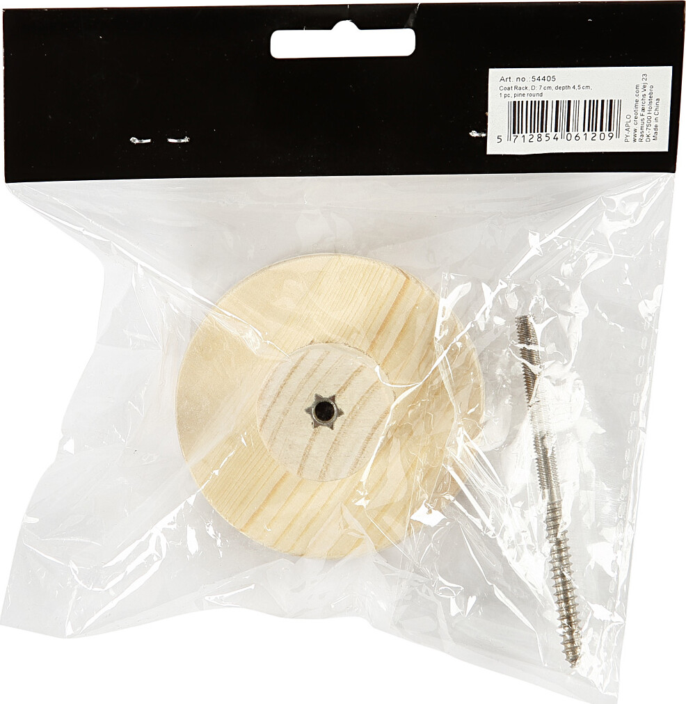 Træknage - Rund - D 4,5 CM - Ø 7 CM - 1 Stk