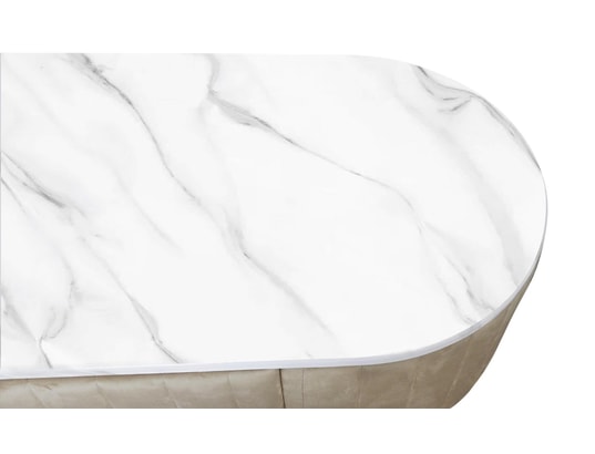MENZZO - Coiffeuse paloma 1 tiroir velours taupe