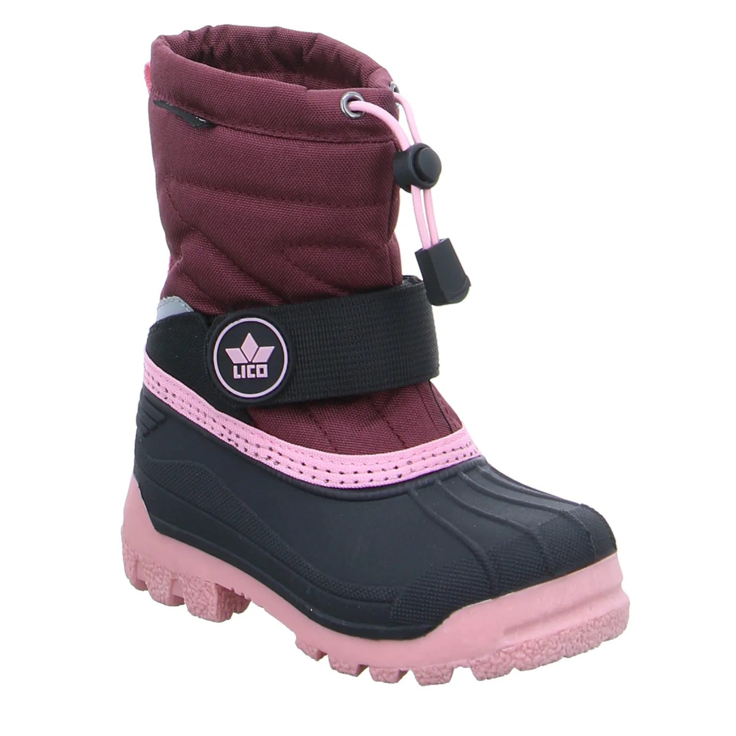 LICO Kinder-Snowboot Dunkelrot Synthetik  Schneestiefel