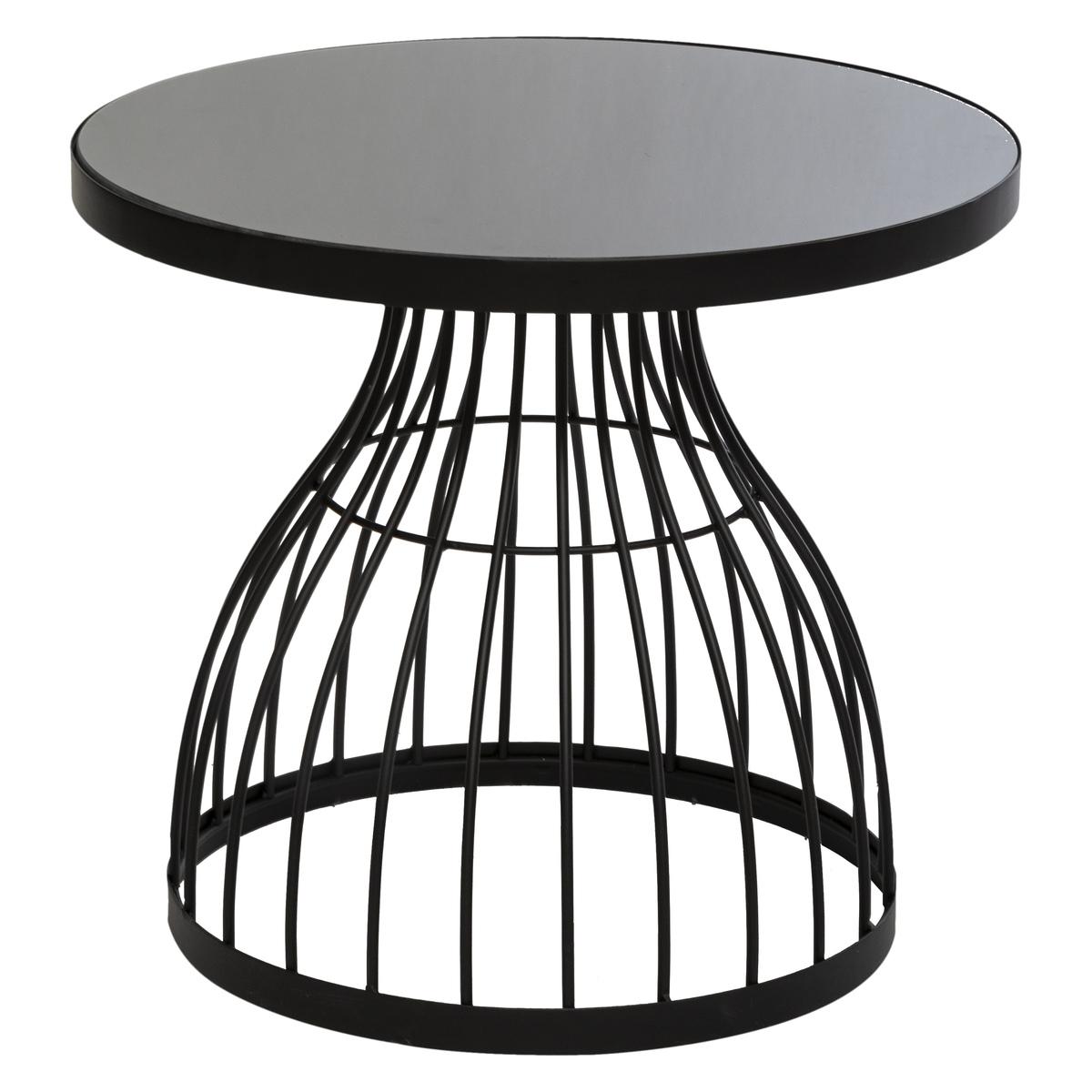 TABLE APPOINT VERRE KUSHI D.55CM