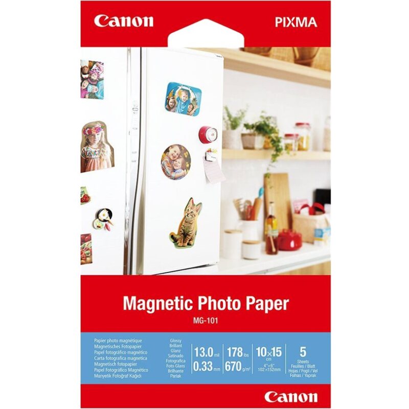 Canon Papier photo magnétique MG-101, 10 × 15 cm, 5 feuilles