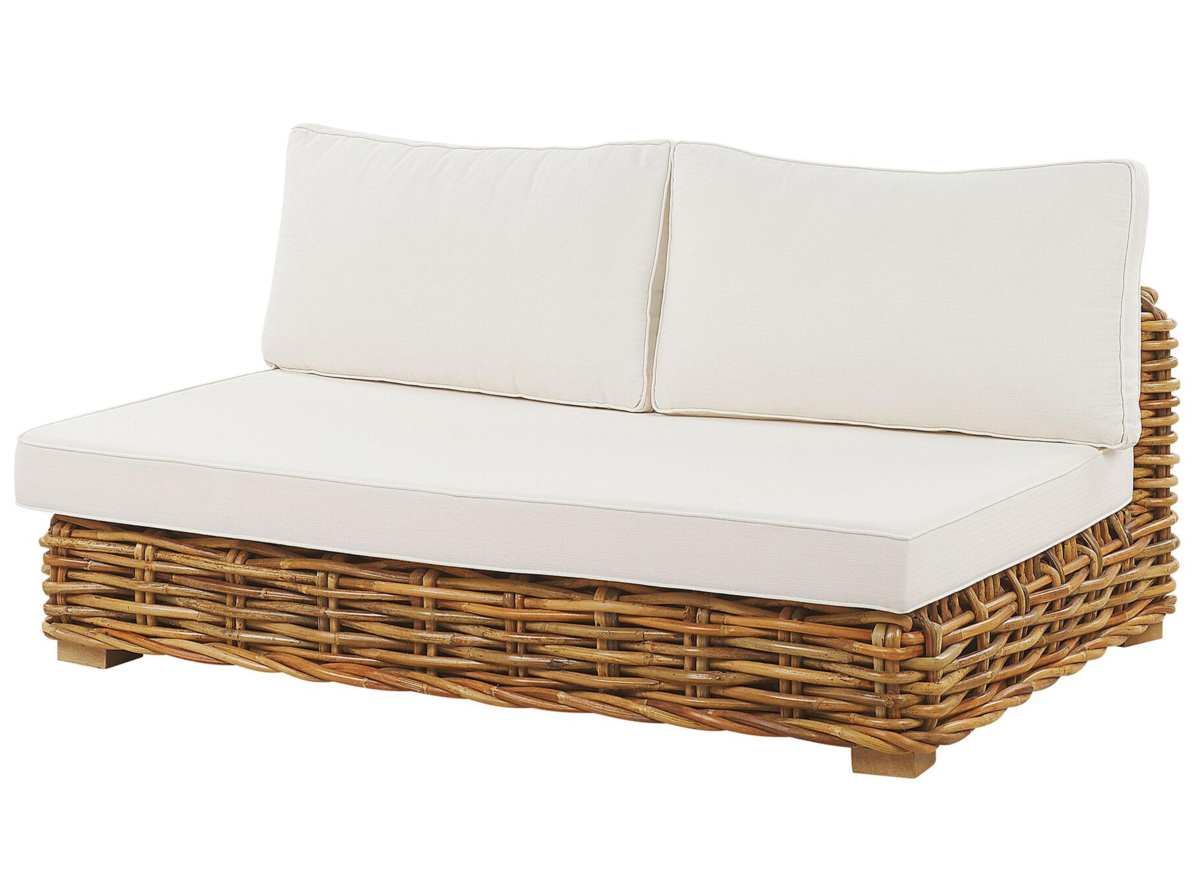 Loungeset met tafel 4-zits VARALLO linkszijdig modulair Rotan Natuurlijk