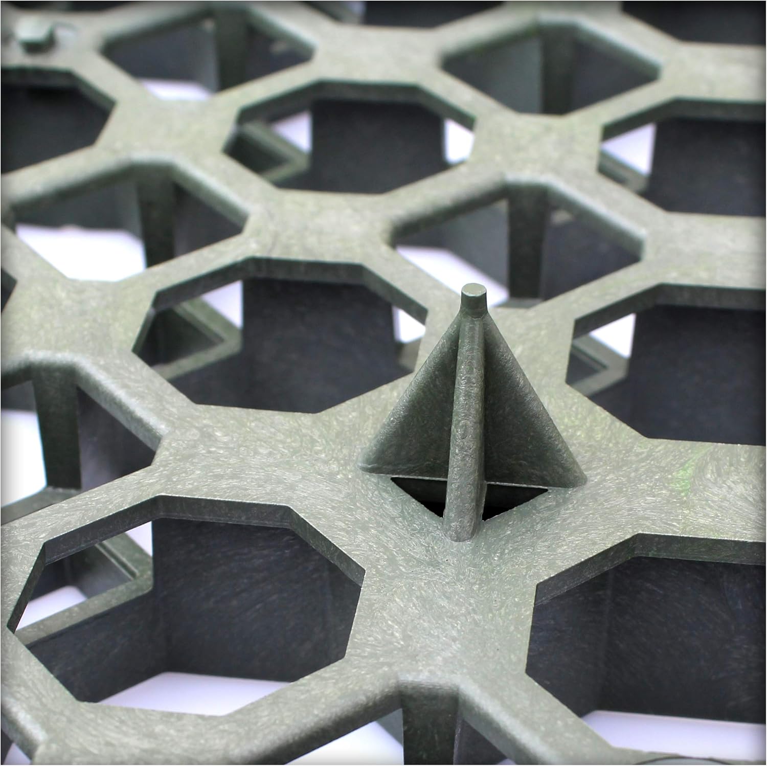 50 Stück Rasengitter 49,2 x 49,2 x 3,7 cm Grün Rasengitterplatten Rasenwaben Rasenmatten mit Bodenkreuzen Bodenwaben