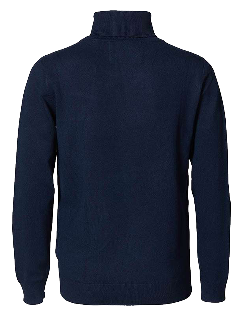 PETROL IND PULL COL ROULÉ MAILLE FINE DEEP NAVY