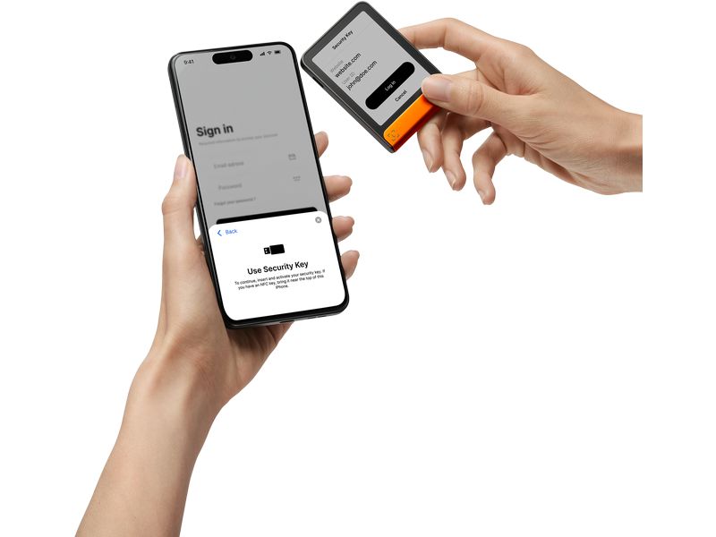 Ledger Flex Orange Hardware-Wallet für Schutz digitaler Vermögenswerte inkl. Recovery Key