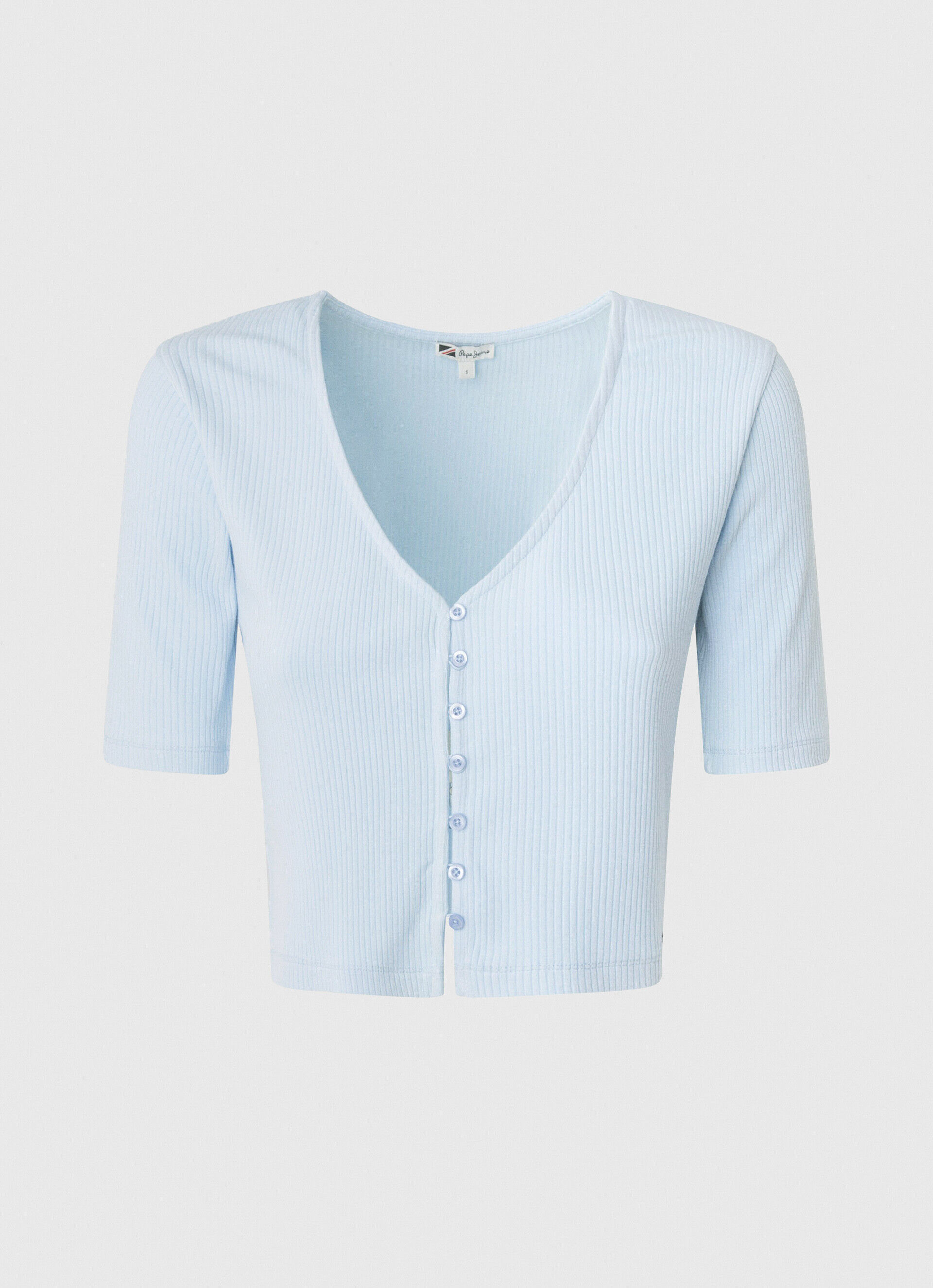 Cardigã canelado - Azul-marinho