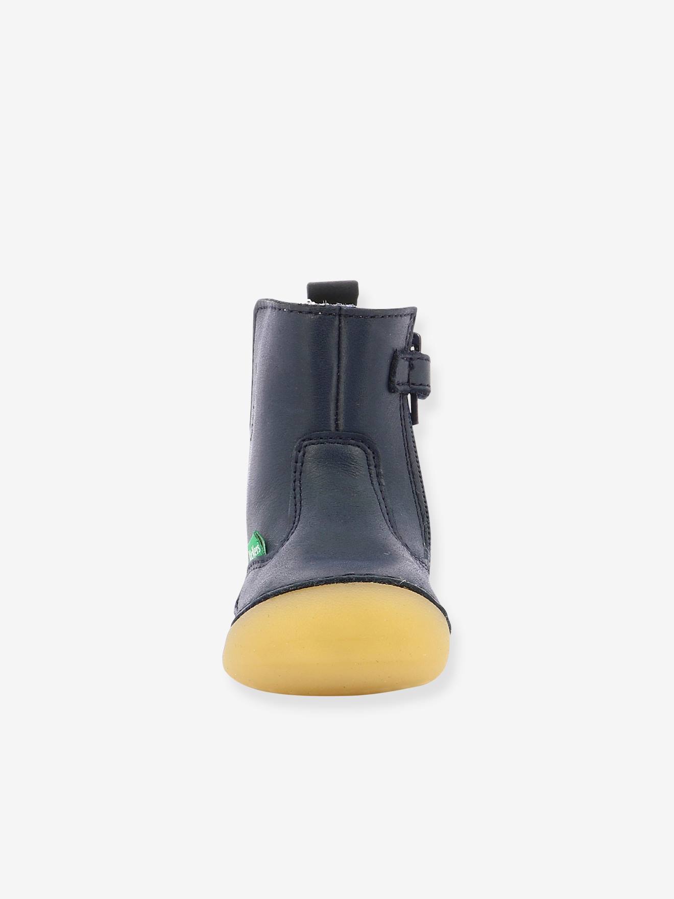 Sapatinhos de couro para bebê Socool Cho KICKERS® First Steps, bege claro, lisos