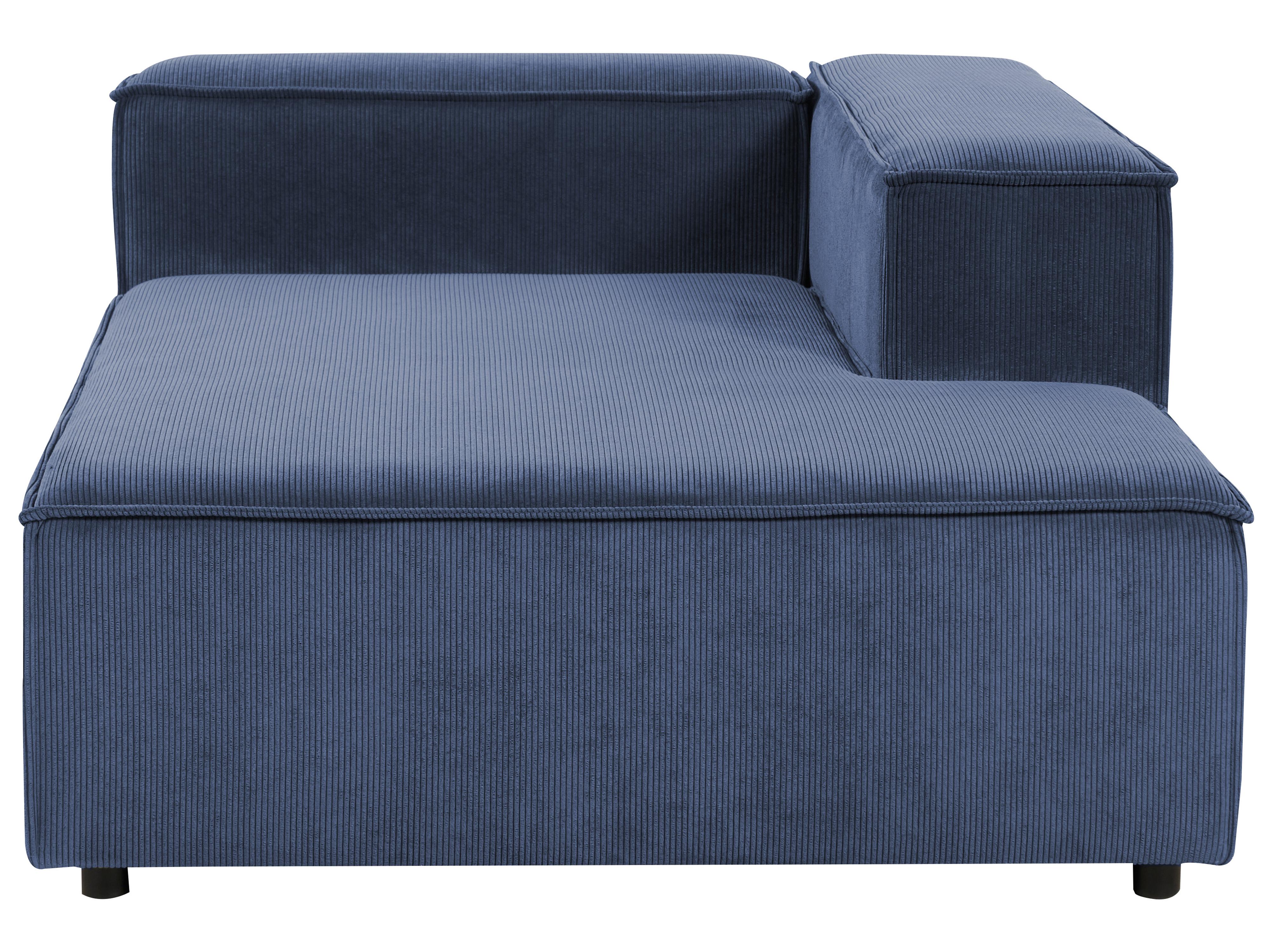 Modulaire hoekbank 5-zits ARDAL Corduroy Donkerblauw rechtszijdig