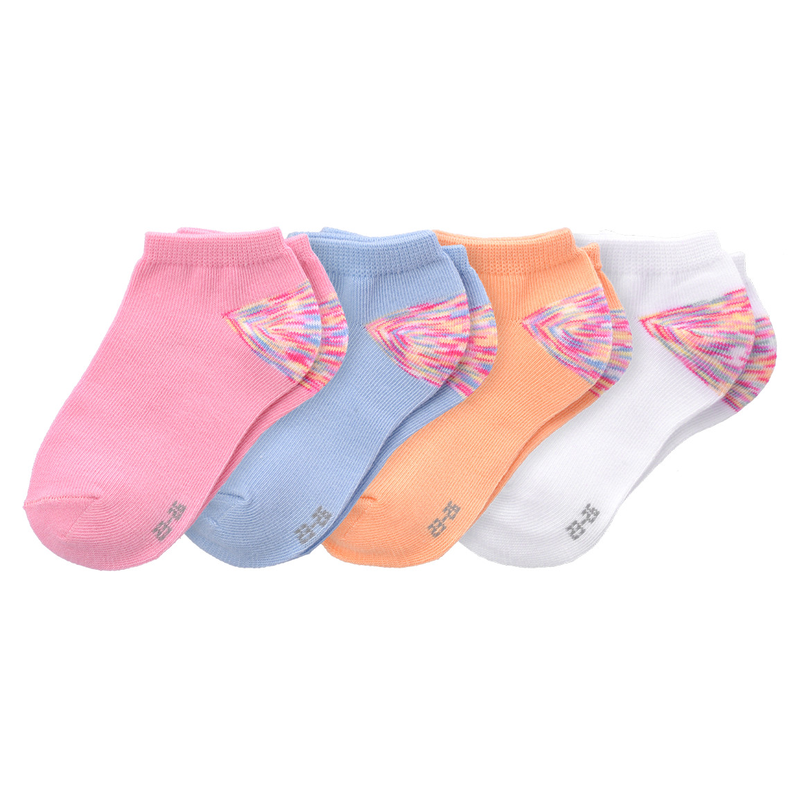 Topolino 4 Paar Mädchen Sneaker-Socken im Set weiss / rosa / hellblau