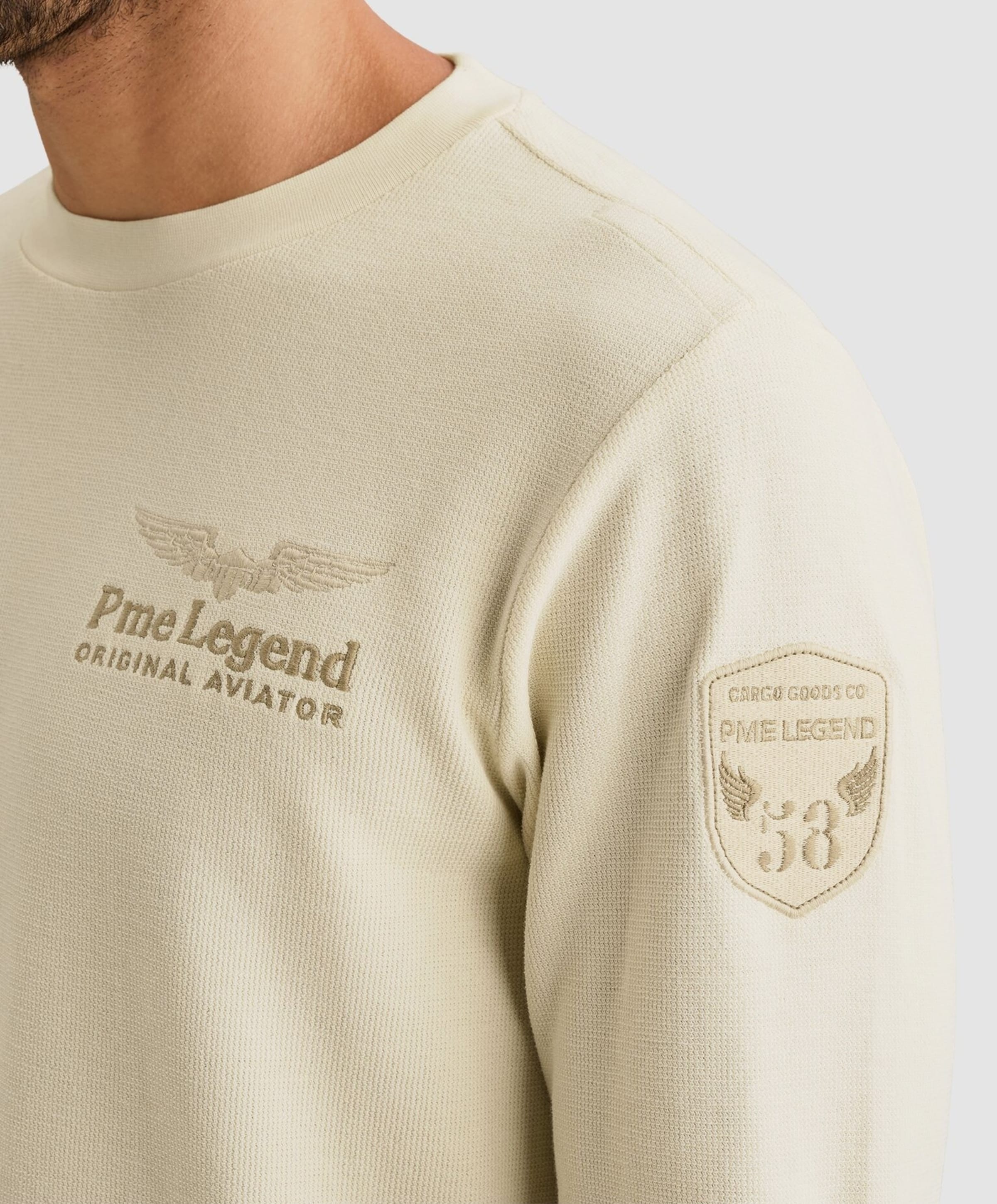 PME Legend Heren longsleeve ecru
