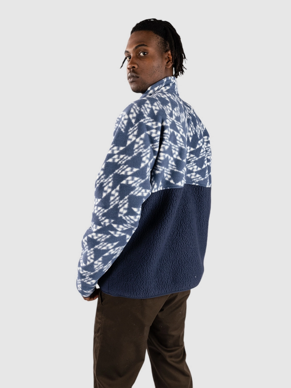 Patagonia Retro Pile 1/2 Snap Fleece Jacket new navy