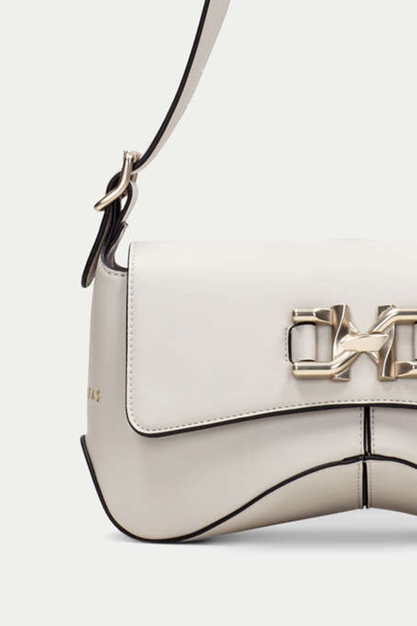 Bolsa para vestido com fecho decorativo - Marfim
