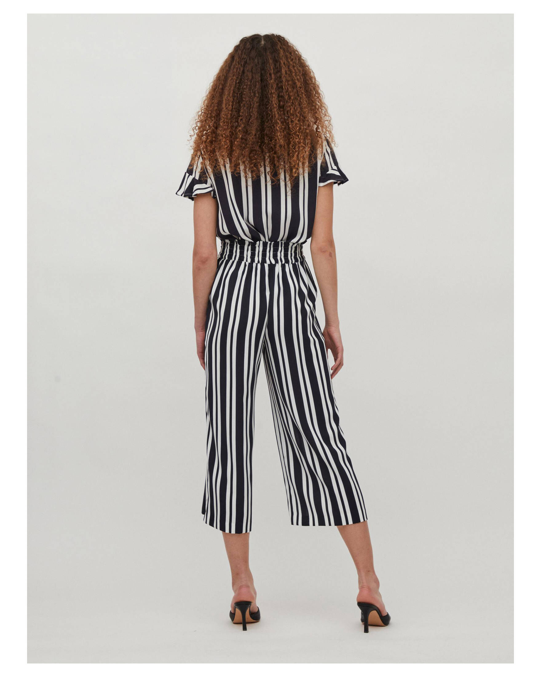 Vila| Damen Hose VIRASHA NEW HW CROPPED WIDE PANT/LC