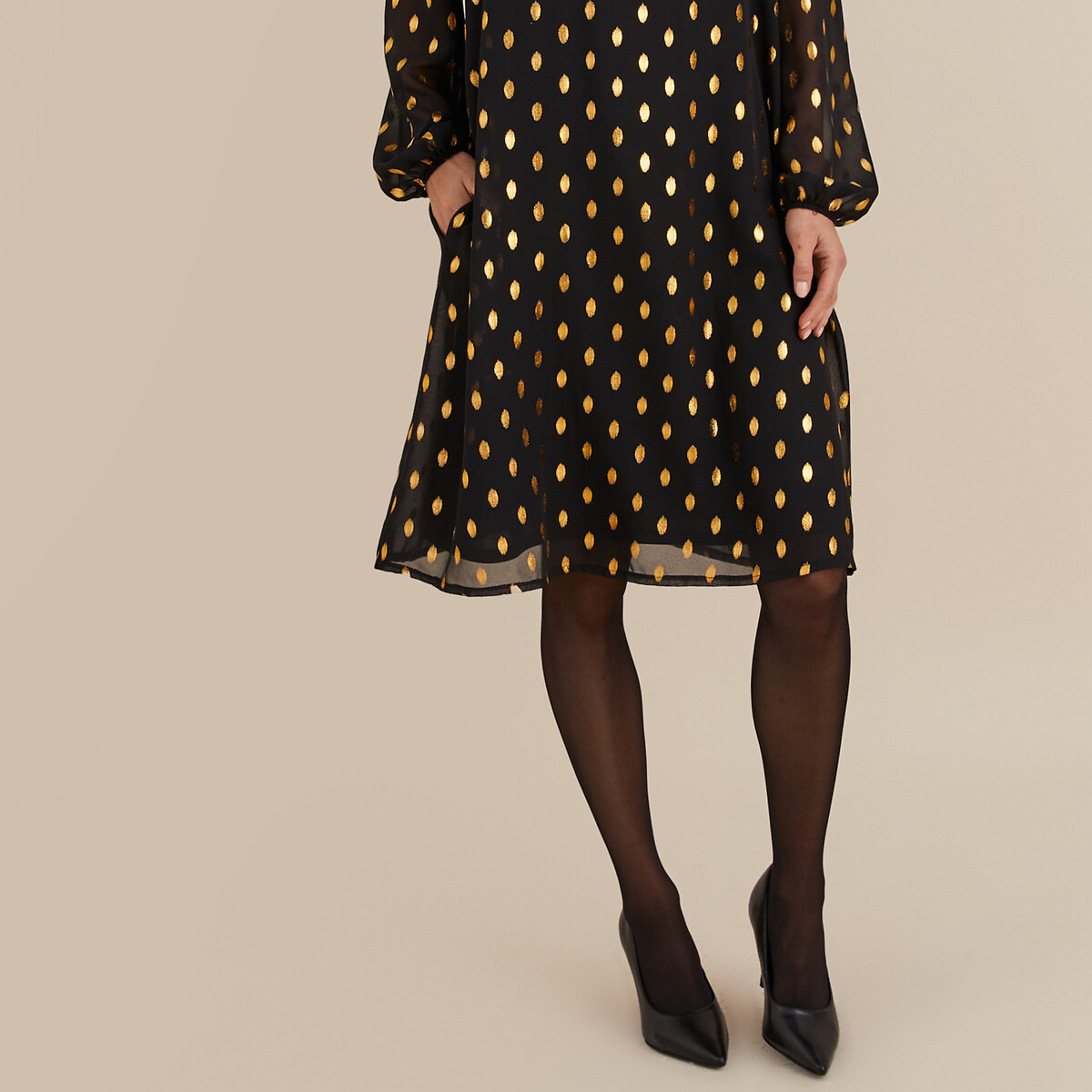 ANNE WEYBURN<br>Vestido festivo, comprimento midi, mangas compridas