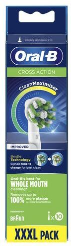 Oral-B CrossAction - Met CleanMaximiser-technologie - Opzetborstels - 10 Stuks