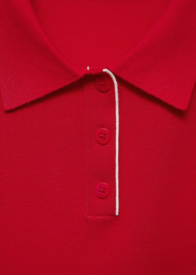 MANGO Contrast-edge sweater Red