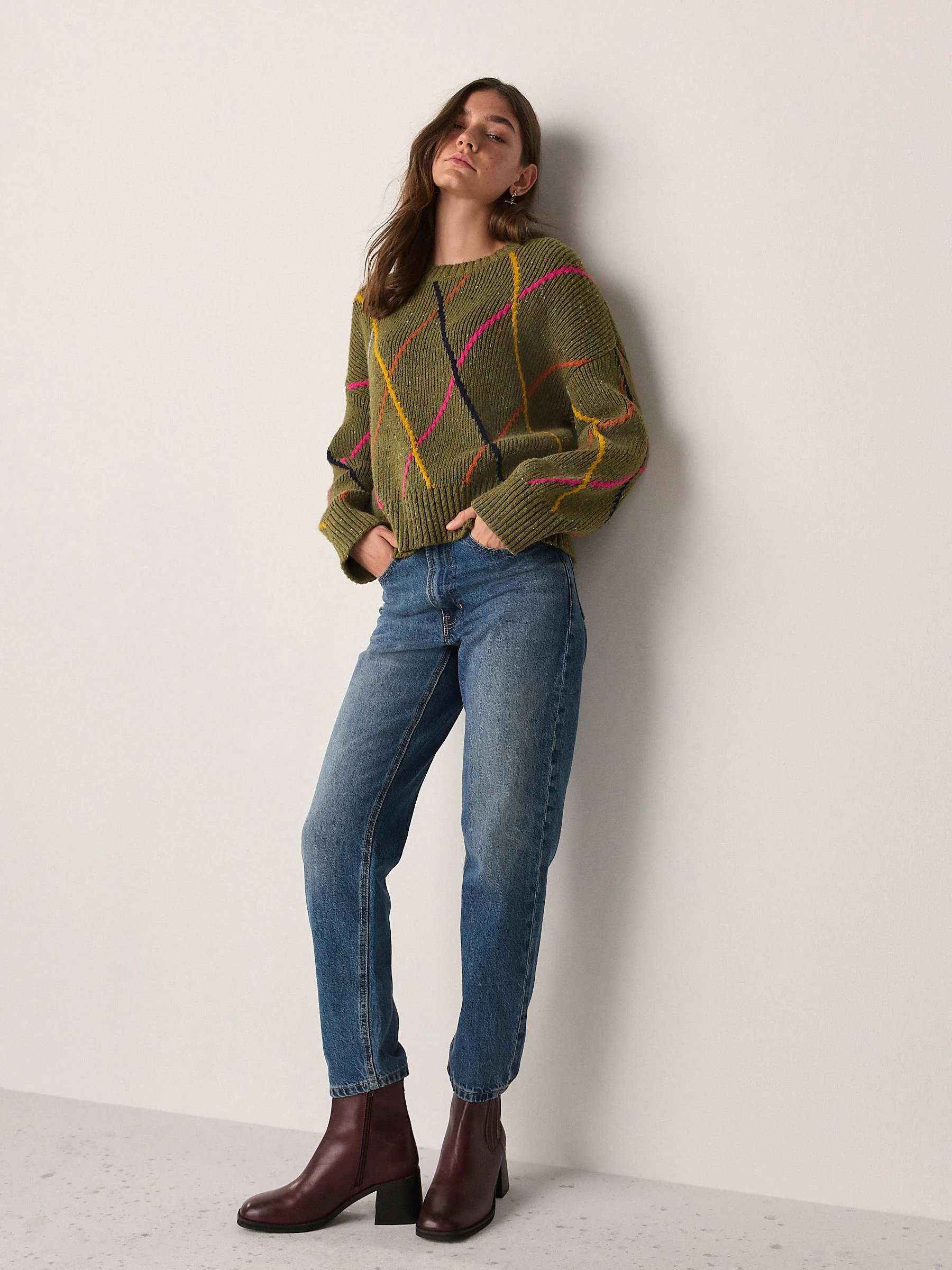 Kakigroen - Argyle Check Neppy Jumper