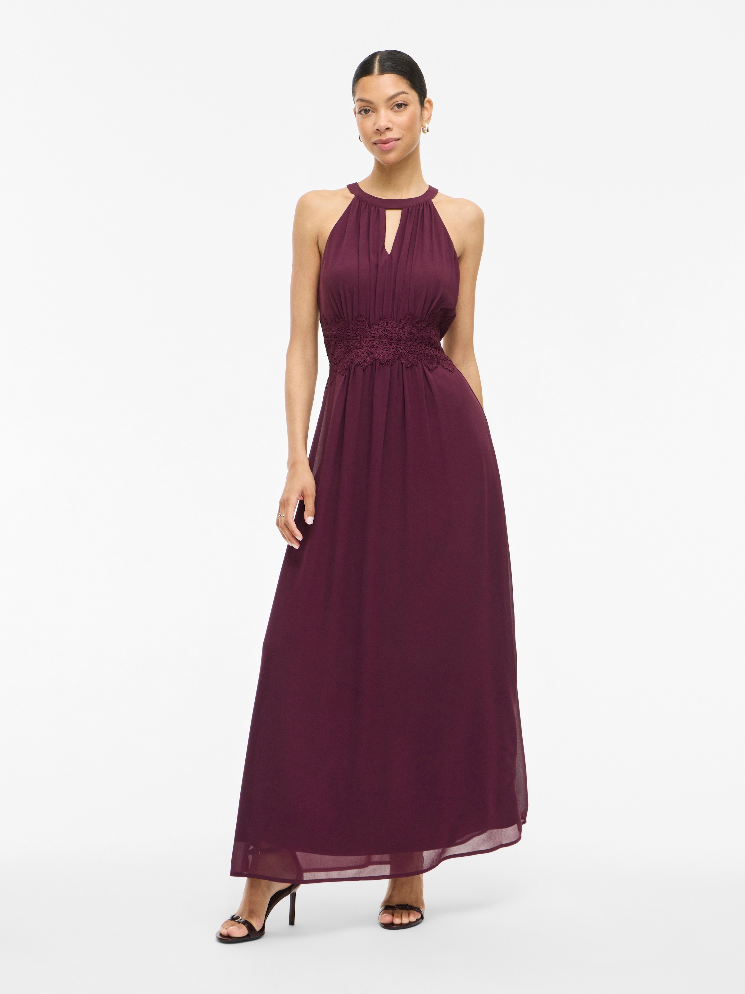 Vila Maxikleid »VIMILINA HALTERNECK MAXI DRESS - NOOS« Sommerkleid,