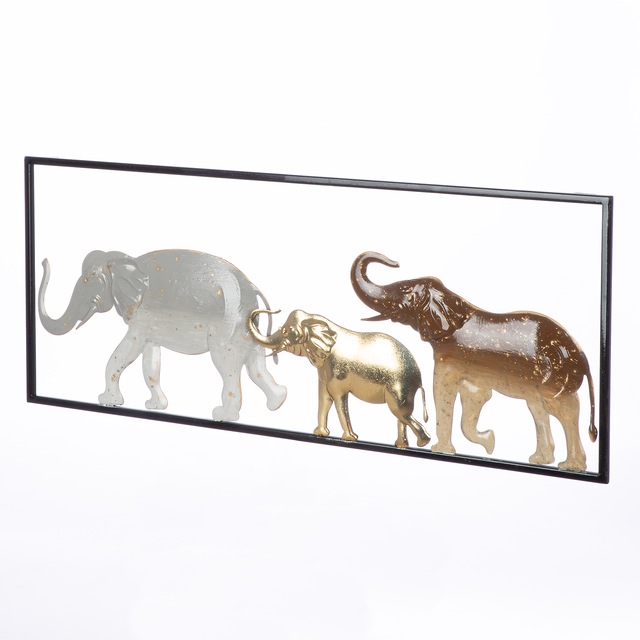 Casablanca by Gilde Wanddekoobjekt »Wandrelief rechteckig Savanne braun; goldfarben; grau H. 25 cm«