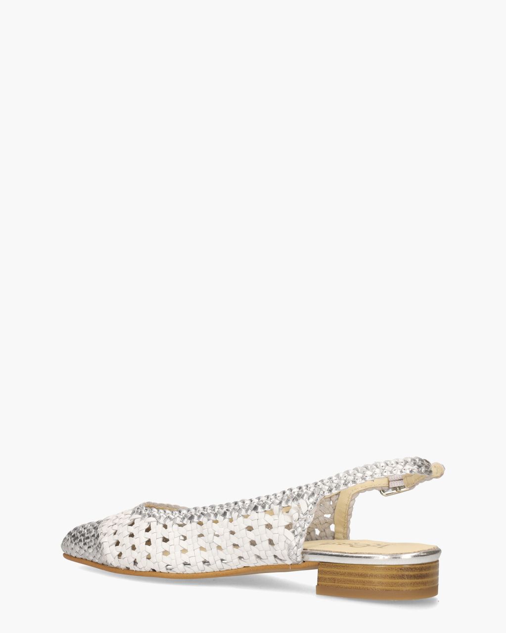 Kess  17040 Wit/Zilver Dames Slingbackloafers