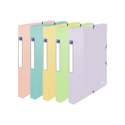 Oxford School Life Pastel - Boîte de classement - dos 25 mm - pour 200 feuilles - disponible dans différentes couleurs