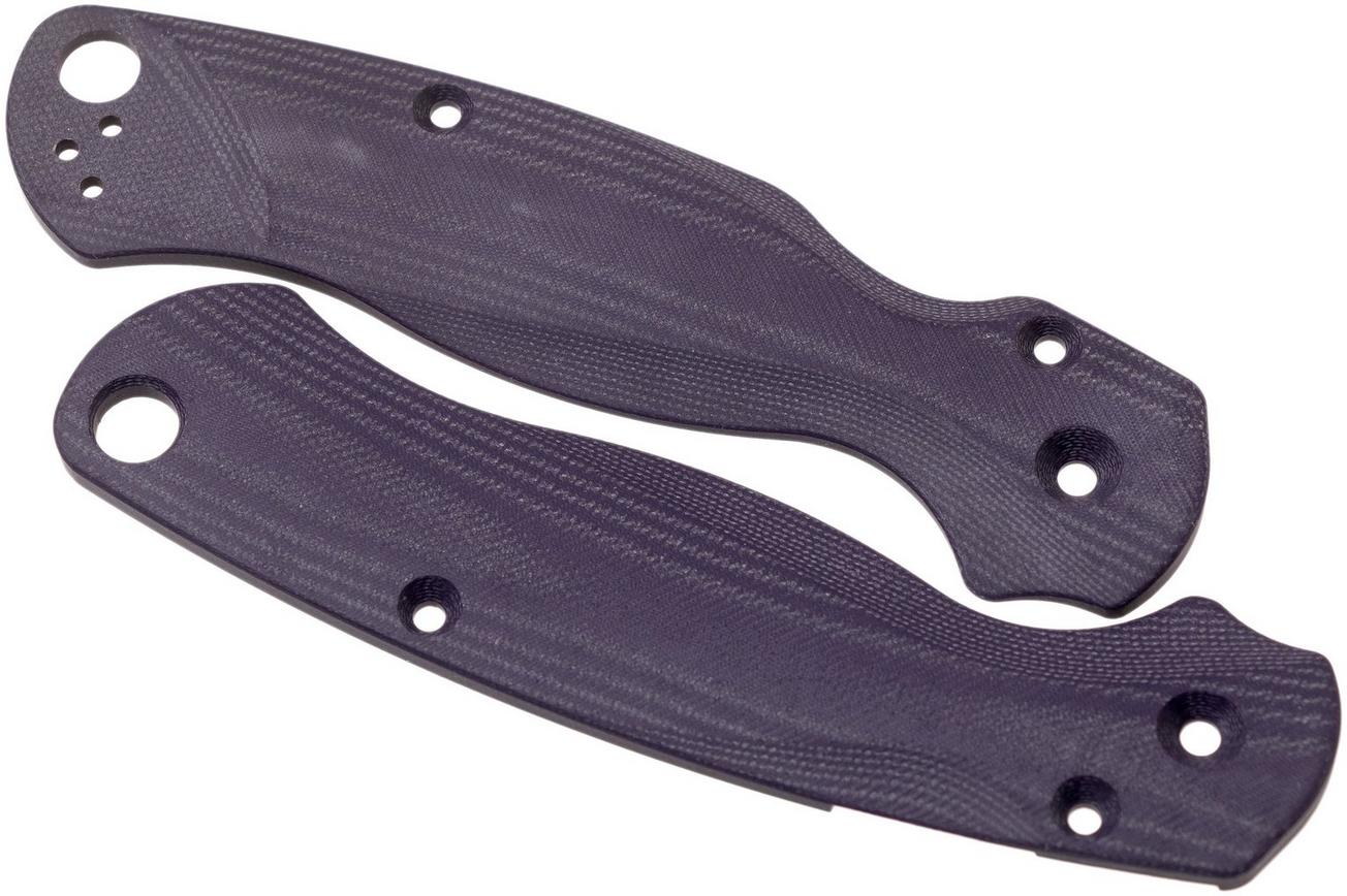 Flytanium Spyderco Paramilitary 2 Lotus Scales, purple G10