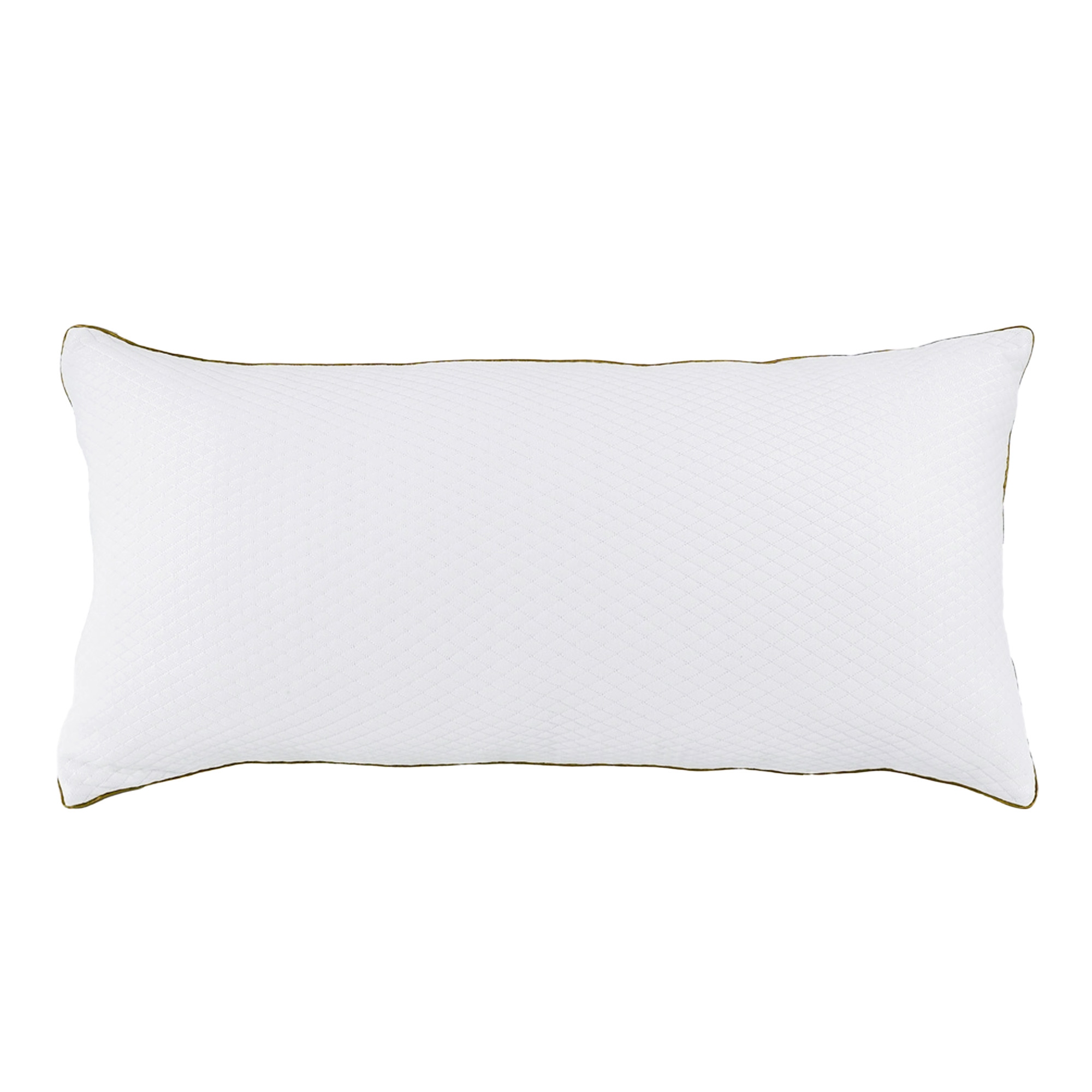 Kopfkissen 2er Set 80 x 40 cm weiss/gold