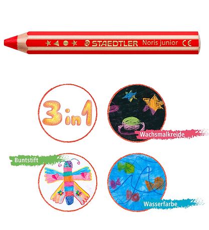 Staedtler Buntstifte - Noris Junior - 3-in-1 - 6 st. m. Bleistif