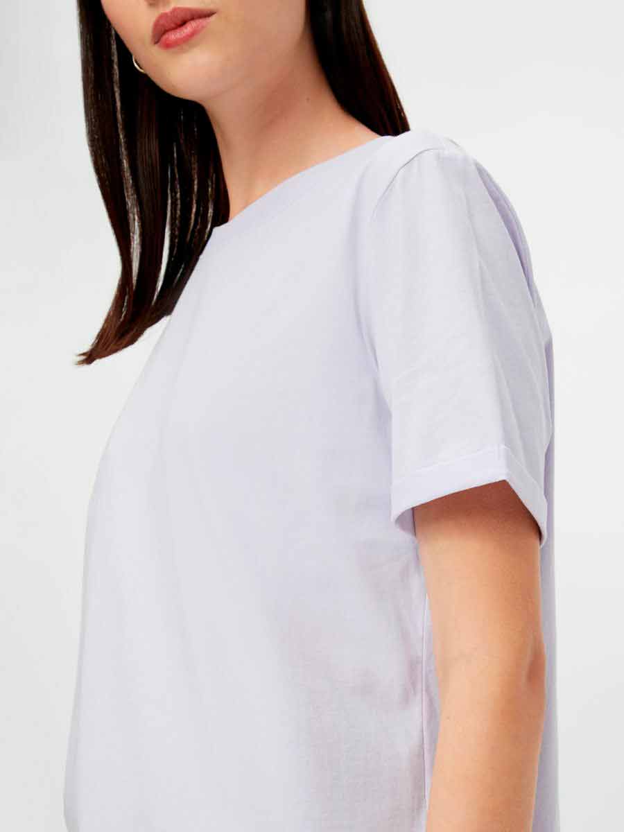 Pieces PcRia SS Fold Up Tee