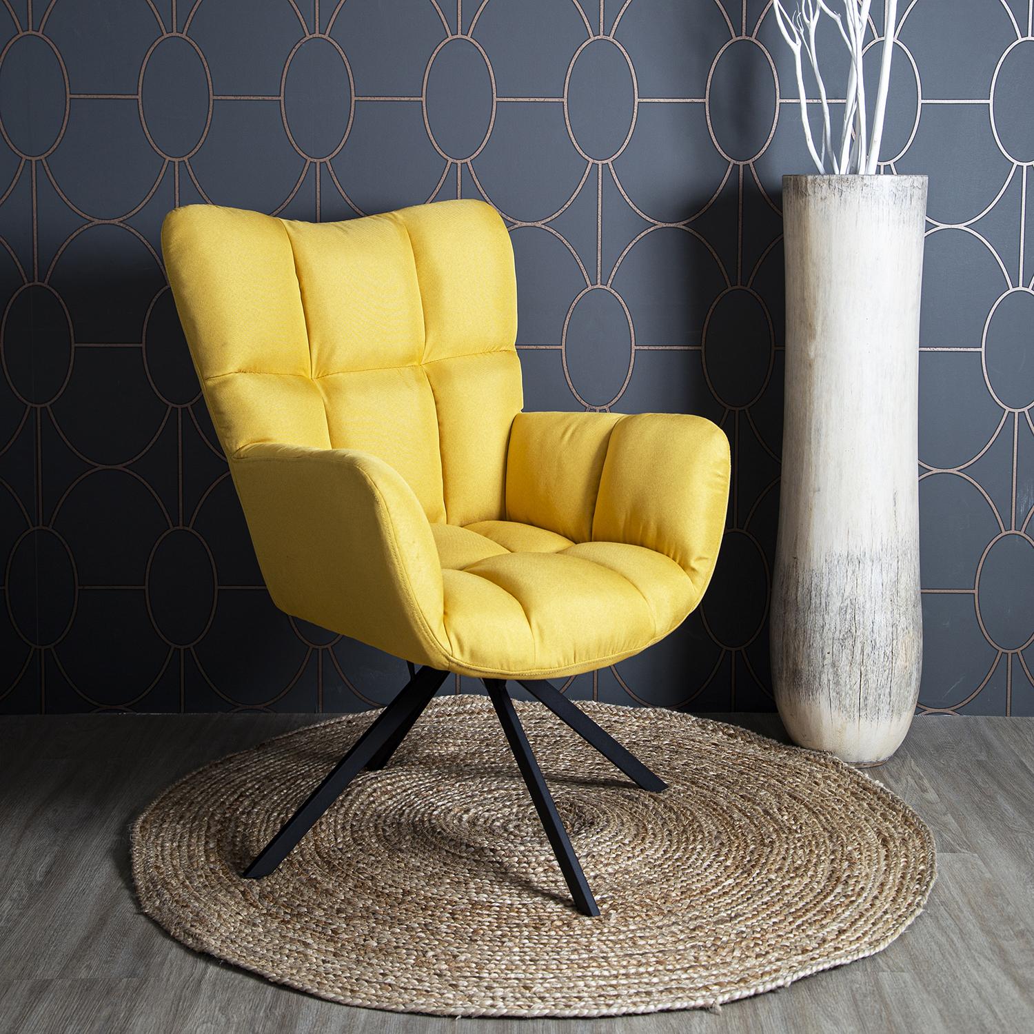 WASHINGTON FAUTEUIL PIVOTANT JAUNE