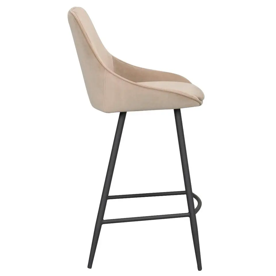 Rowico Sierra Velvet Barkruk - Set Van 2 - Fluweel Beige