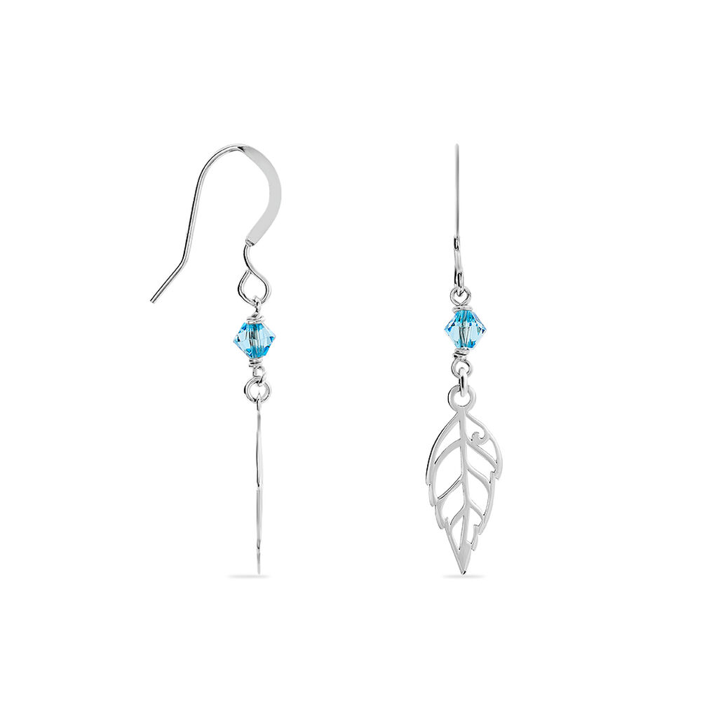 Boucles D'oreilles Pendantes Angelika Argent Blanc Pierre De Synthese