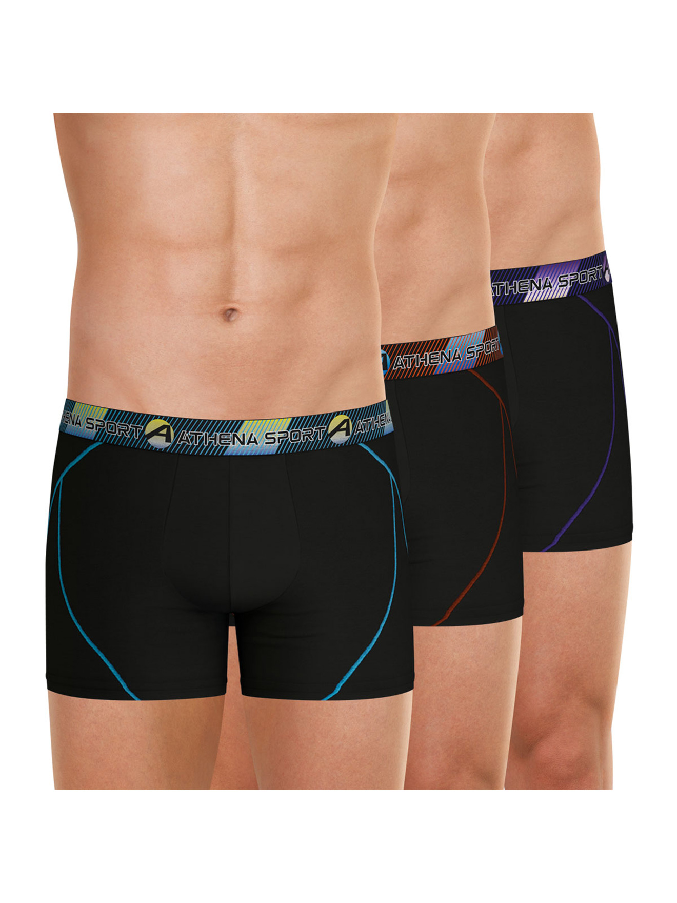 Lot de 3 boxers longs Training Dry
