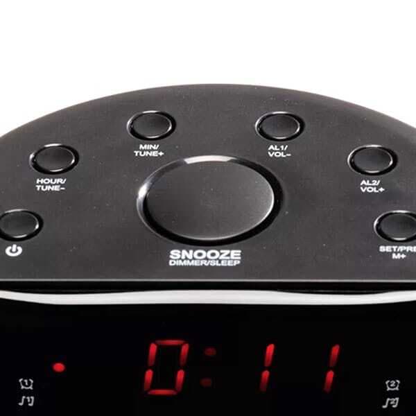 Denver clockradio CR-430MK2 med dobbelt alarm og FM-radio