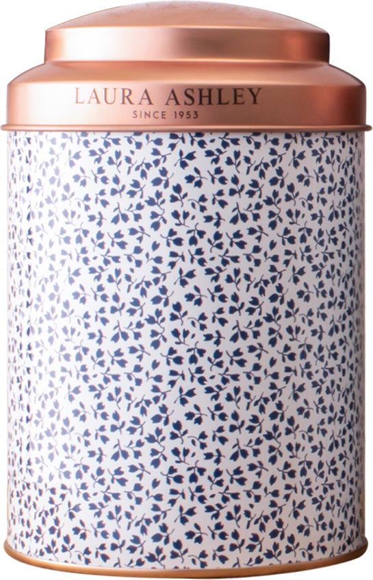 Laura Ashley koekblik Floris blauw 12 x 12 x 18 cm