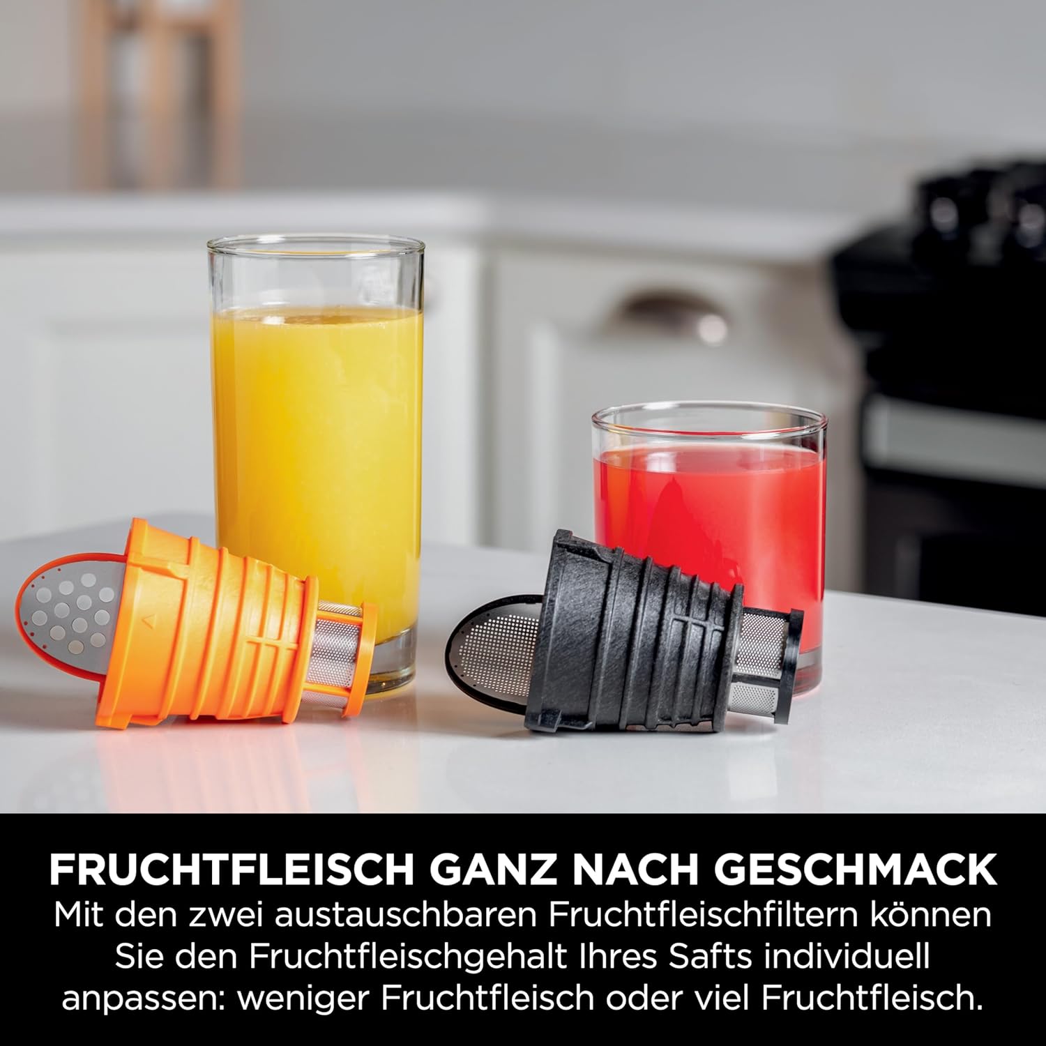 Ninja Kaltpresse-Entsafter Gemüse und Obst mit 700-ml-Becher & 1,1-L-Fruchtfleischbehälter, für frische Säfte, Drinks & Wellness-Shots, kompakt, spülmaschinenfest & abnehmbare Teile, Grau JC151EU